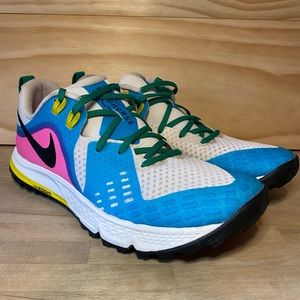 Nike Air Zoom Running Shoe Wildhorse 5 Multicolor Women's Size 9.5 Men's Size 8